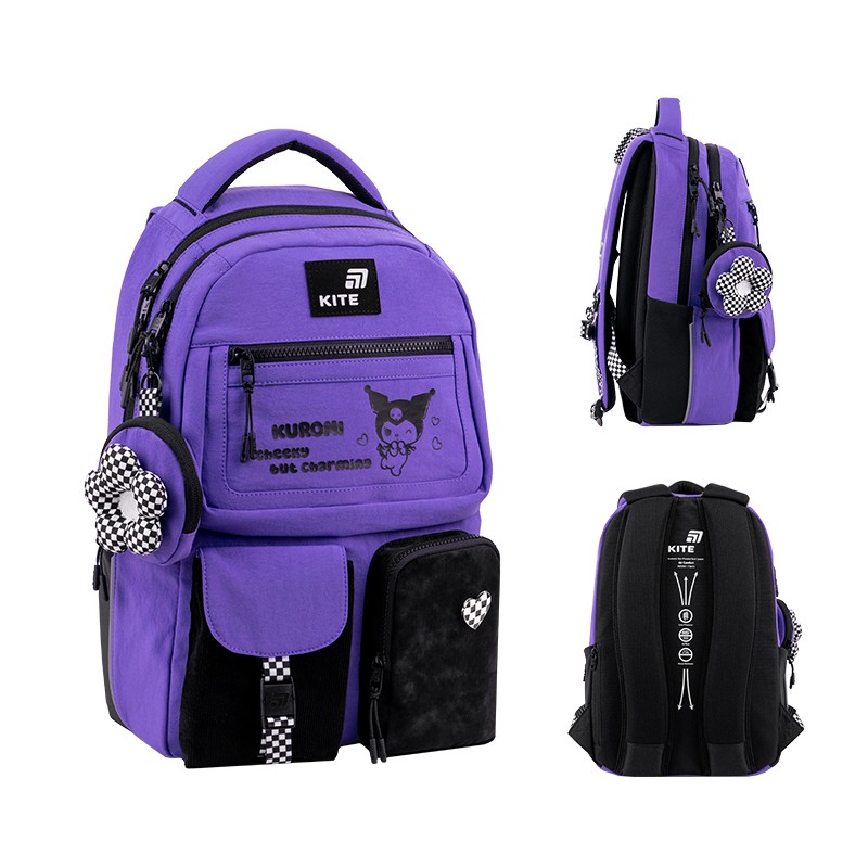 Backpack "Kite" /HK26-2587M-1/ Education teens 2587M Kuromi-1 (1/10)