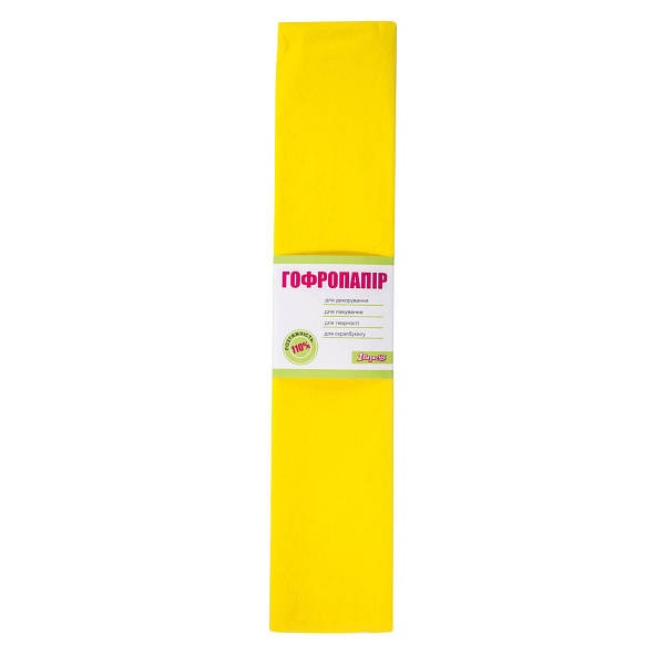 Corrugated paper "1B" /701531/ 50cm*200cm yellow 110% (10/200)