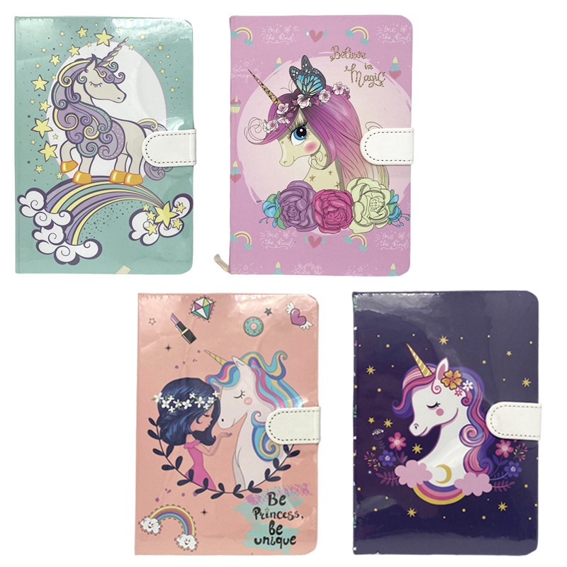 Notepad 13.4*19/144 sheets /N32K90021/ on a magnet "Unicorn" == quantity edge 80g, mix (1/12/72)