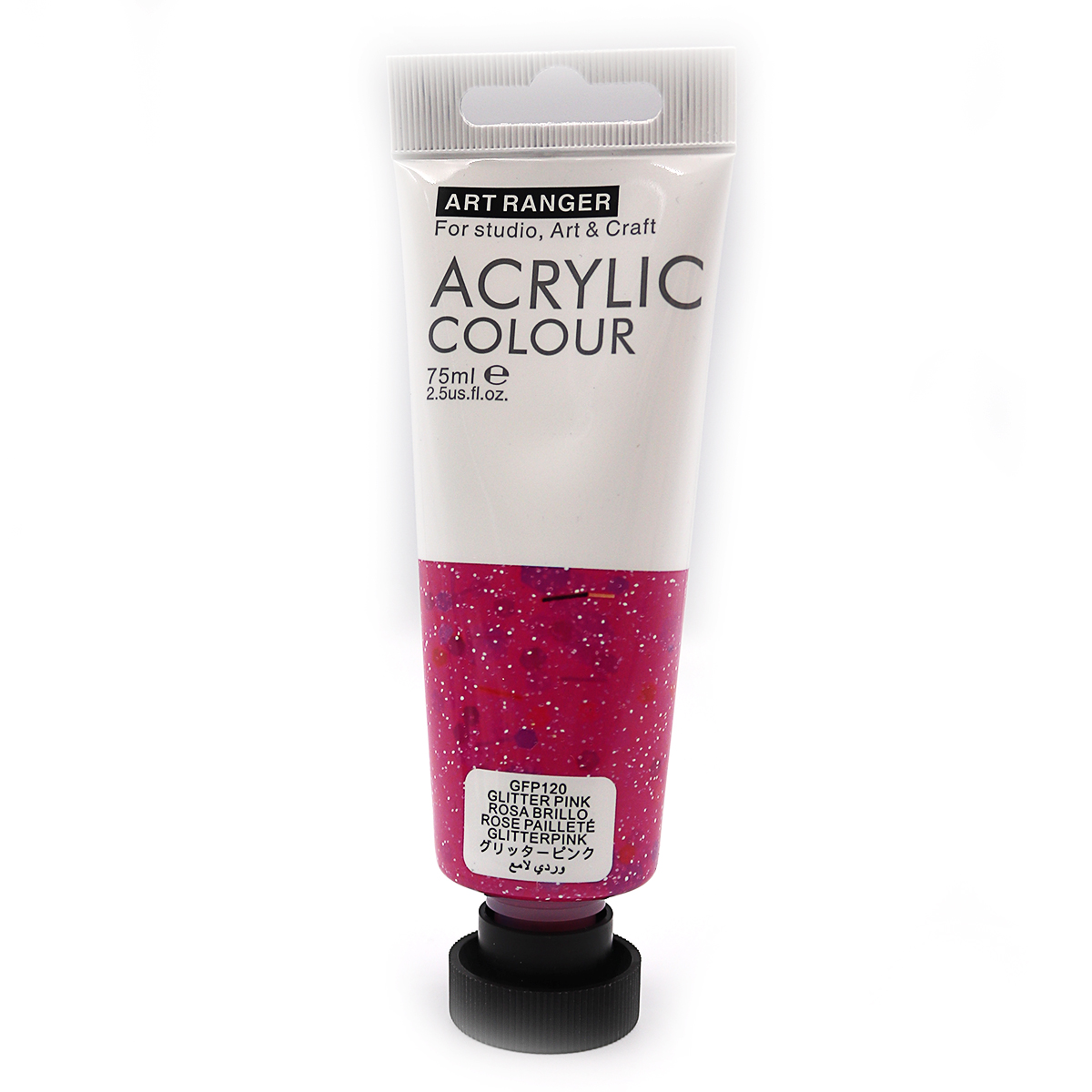 ACRYLIC "Art rangers" /GFP120/ Glitter Pink 75ml, sq. tuba (1/6)