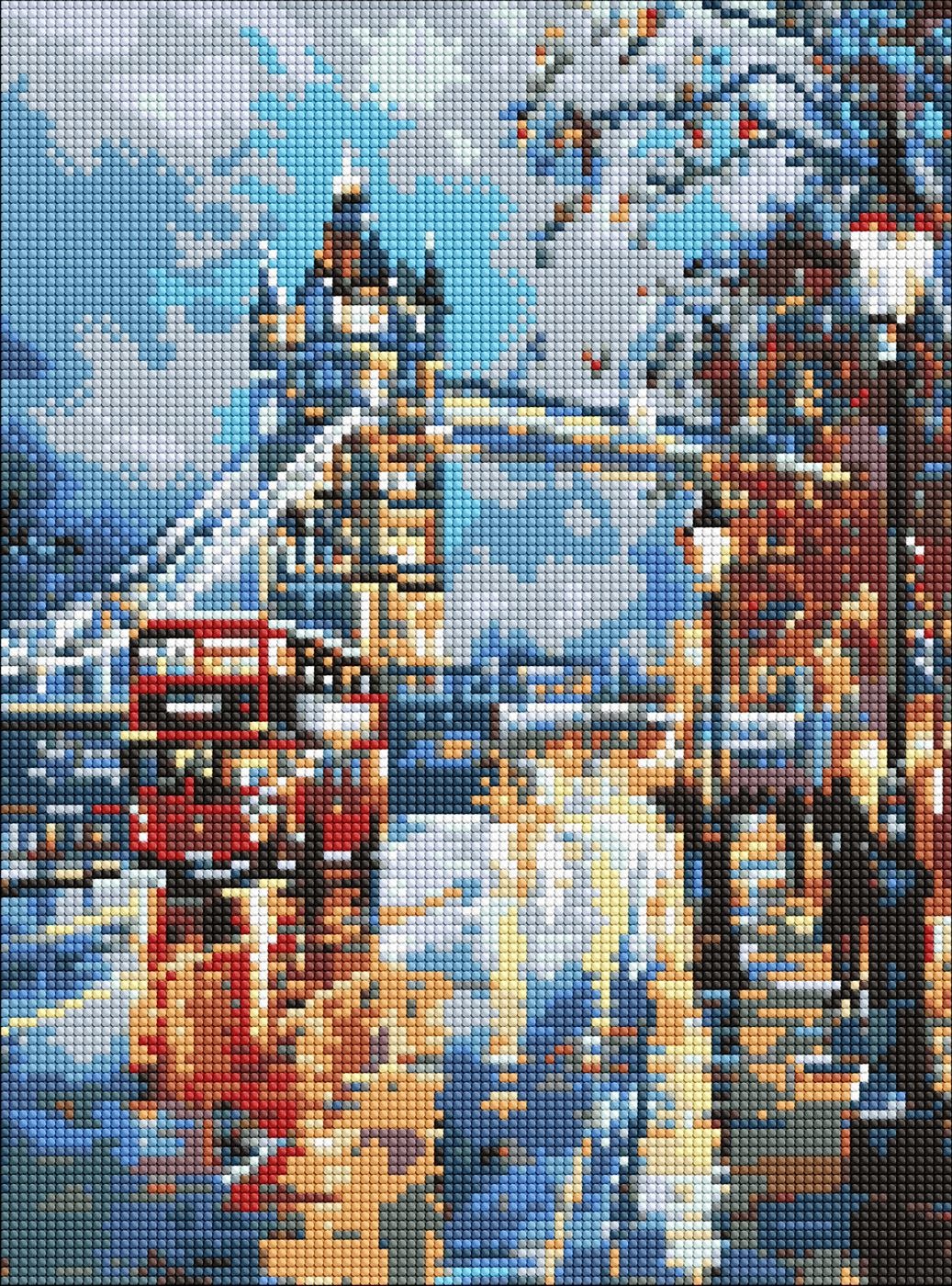 Diamond mosaic "Ideyka" /AMO20085/ "Rainy dreamy London" 30*40cm