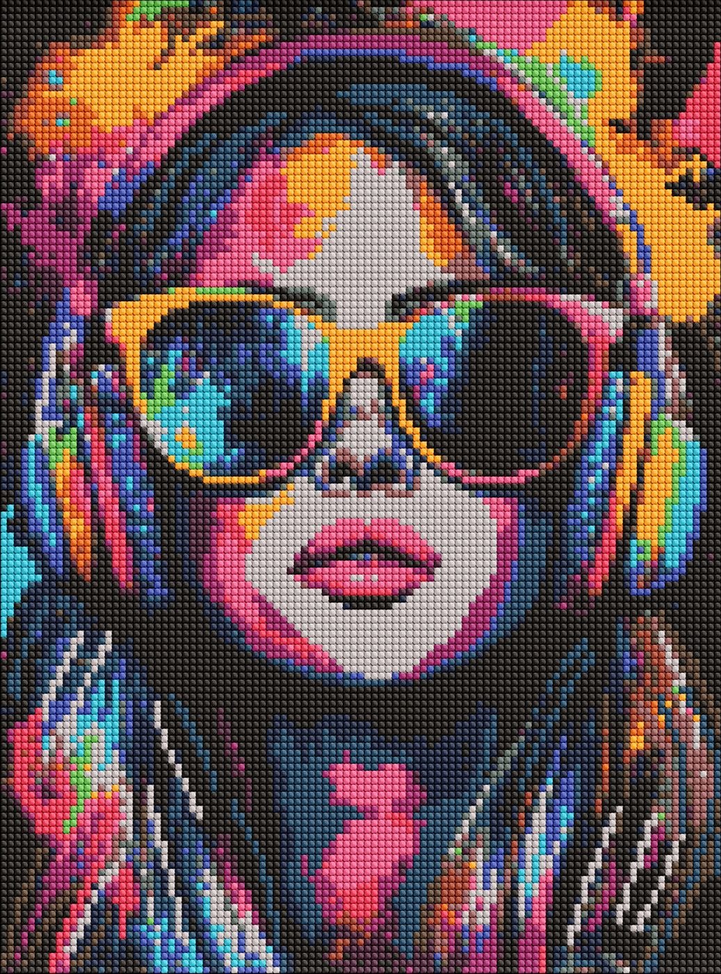 Diamond mosaic "Ideyka" /AMO20093/ "Colorful bit" 30*40cm