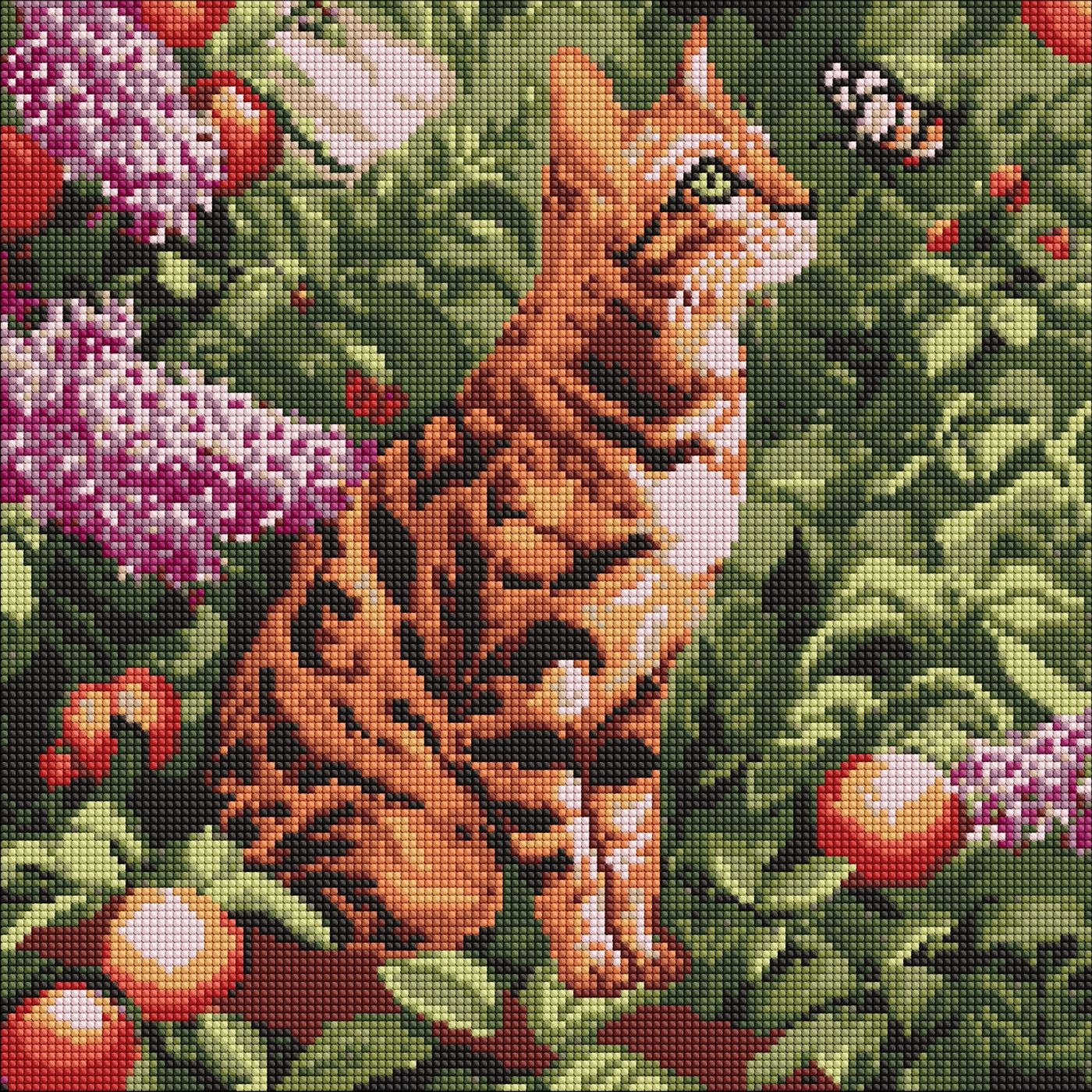 Diamond mosaic "Ideyka" /AMO20079/ "Bengal cat" 40*40cm