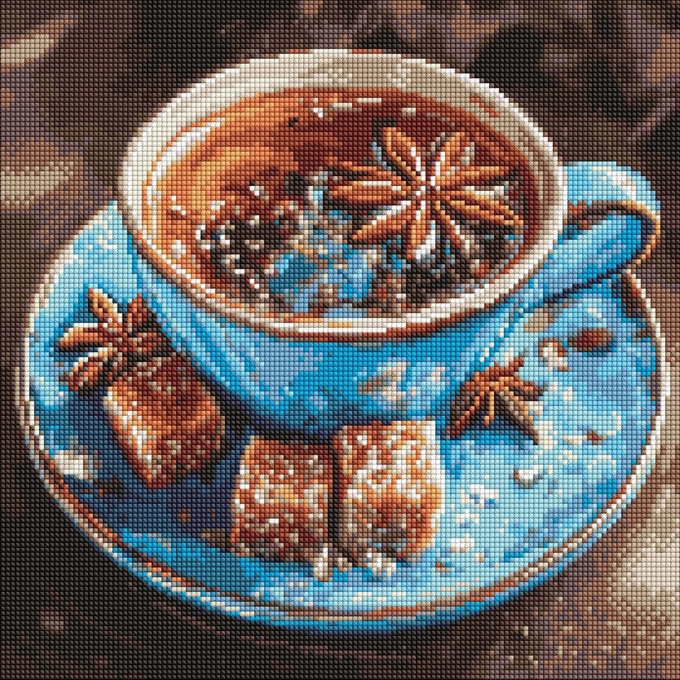 Diamond mosaic "Ideyka" /AMO20103/ "Tea with anise" 40*40cm