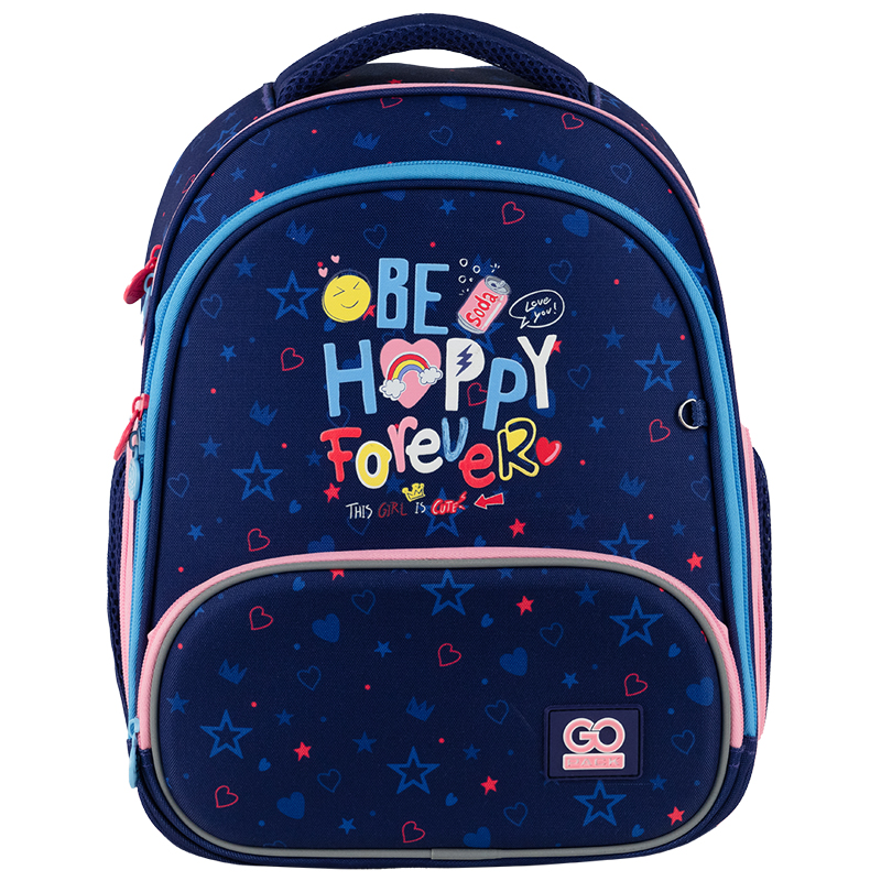 Frame backpack "GoPack" /GO24-597M-3/ Education 597M-3 Be Happy (66841) (1/8)