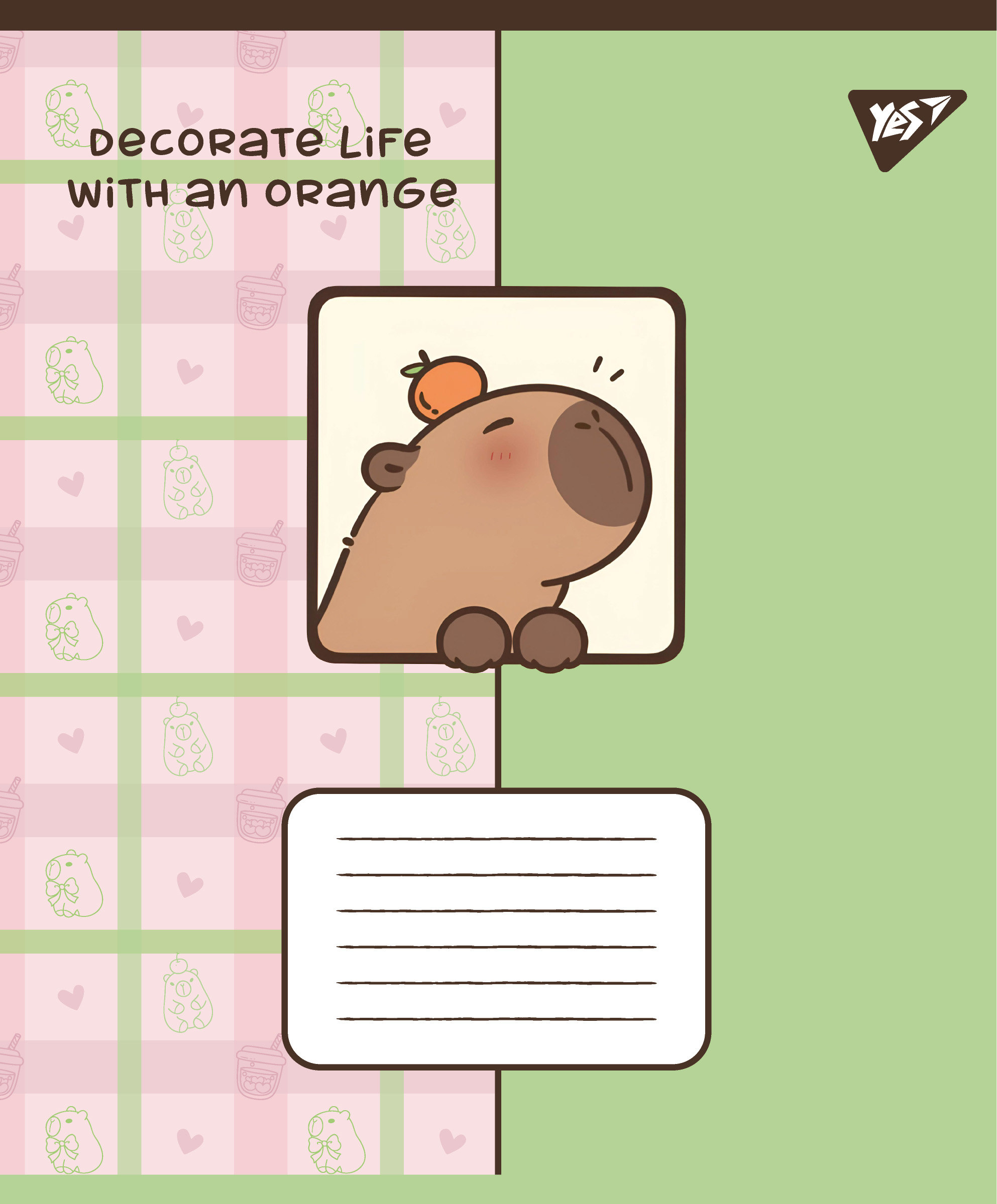 Student's notebook "YES" 12 sheets == /767951/ "Capybara Capy vibes" (25/500)