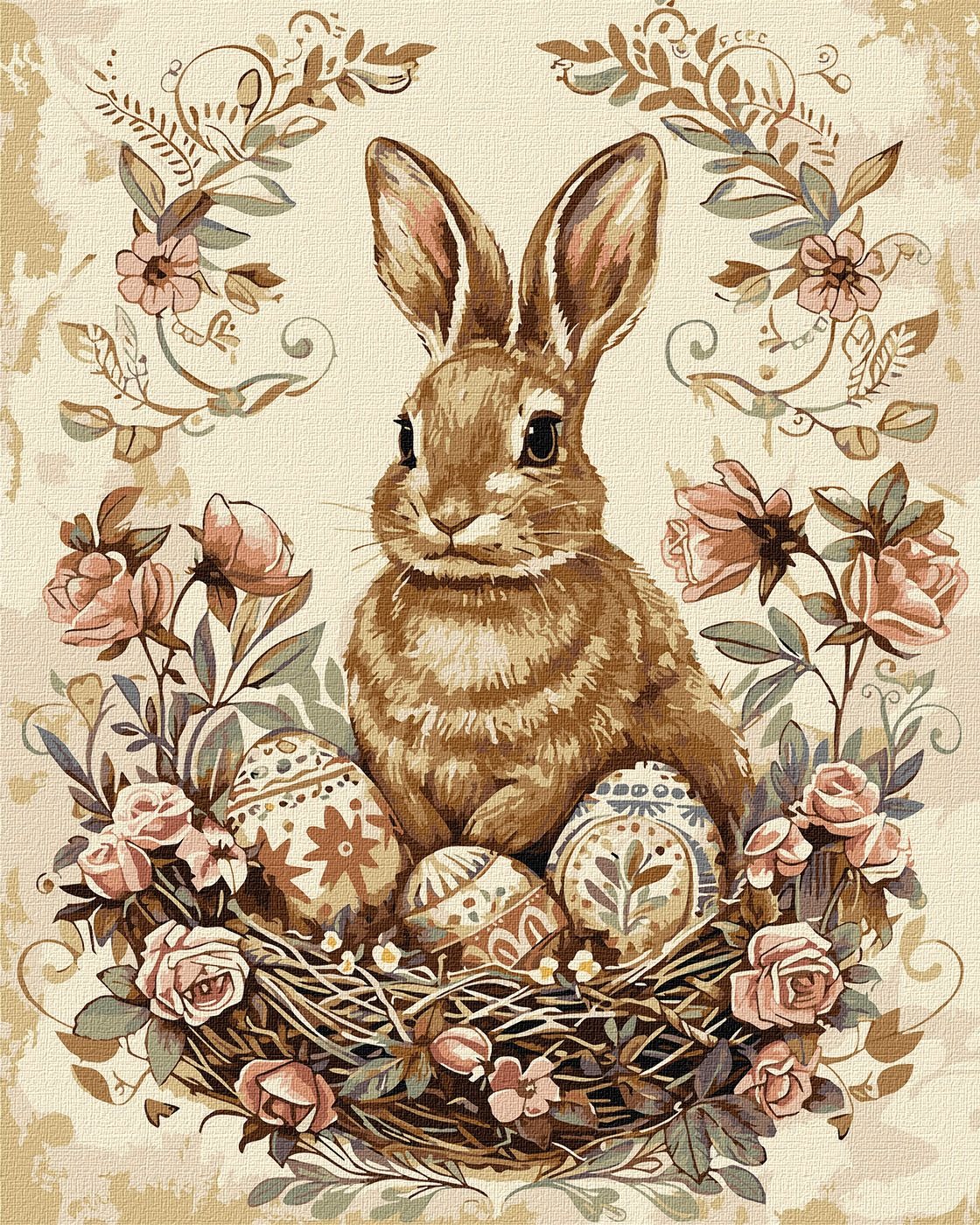 Painting by numbers "Ideyka" /KHO5183/ "Easter Rabbit 2" 40*50cm