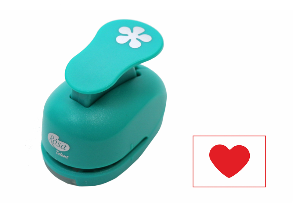 Shaped hole punch "ROSA Talent" /868/ 1.6 cm "Heart"