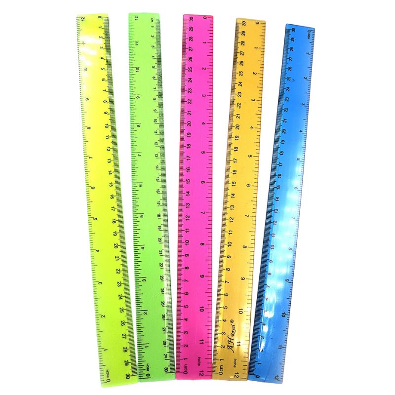 Ruler 30 cm "JO" /DSCN1612/ plastic, colored, mix (1/48/1440)