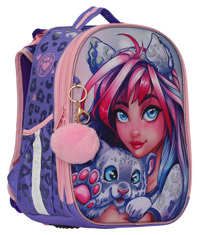 Backpack "CLASS" /2406C/ SchoolCase Mini 2 compartments, 35x27x16cm, "Cute pet" (1/4)