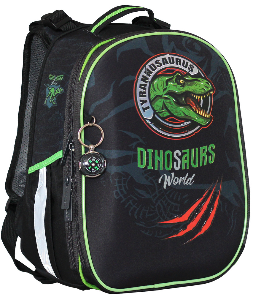 Backpack "CLASS" /2408C/ SchoolCase Mini 2 compartments, 35x27x16cm, "Dinosaurs World" (1/4)