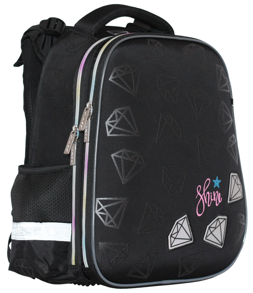 Backpack "CLASS" /2414C/ SchoolCase 2 compartments, 39x28x21cm, "Shine" (1/4)