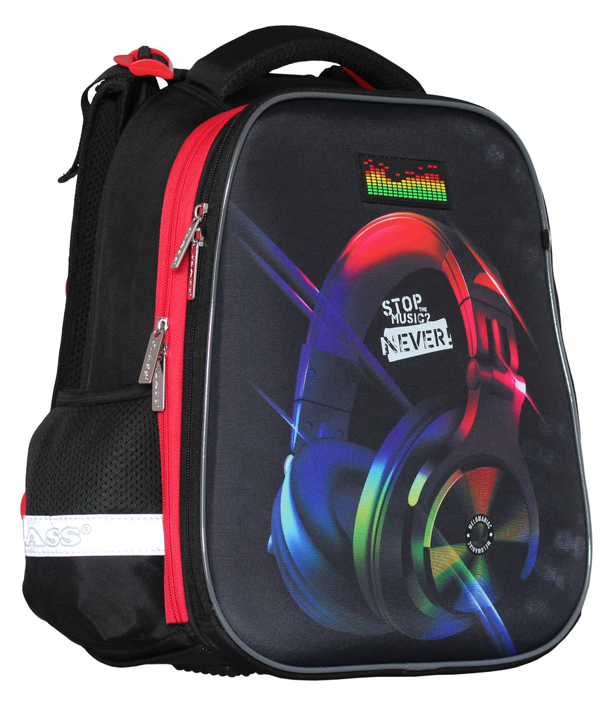 Backpack "CLASS" /2417C/ SchoolCase 2 compartments, 39x28x21cm, "Music" (1/4)