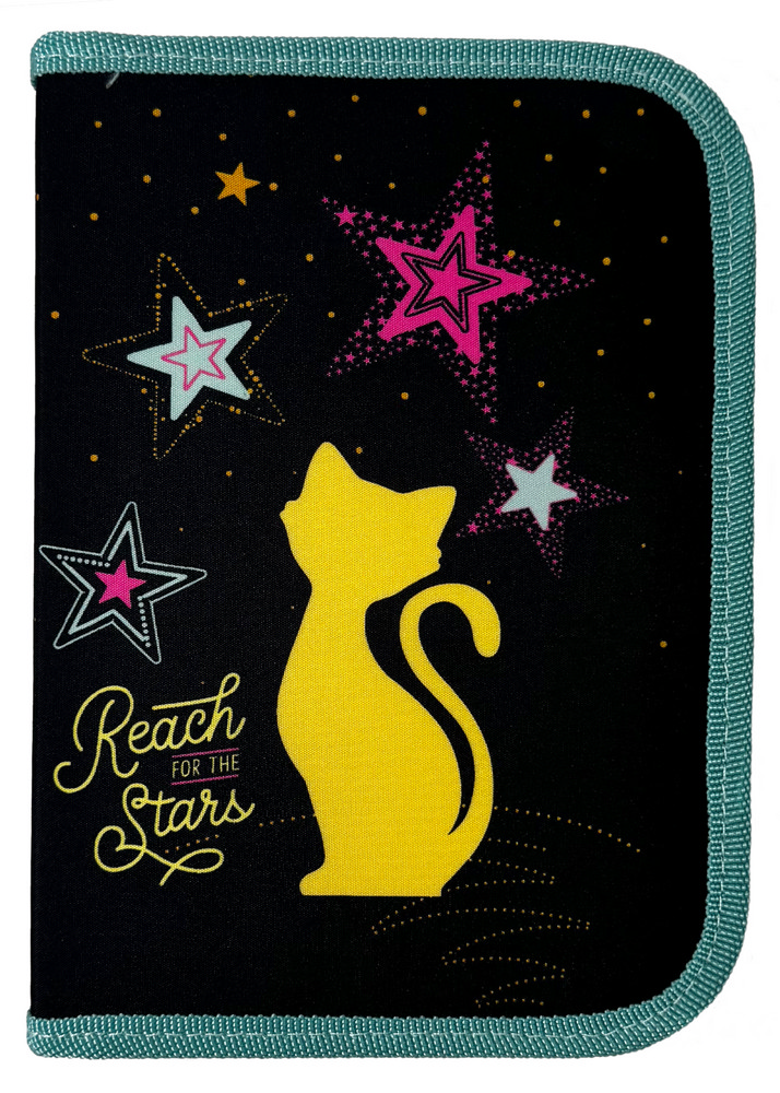 Pencil case "CLASS" /24105C/ 1 compartment, empty, 1 flap, "Reach for the stars"