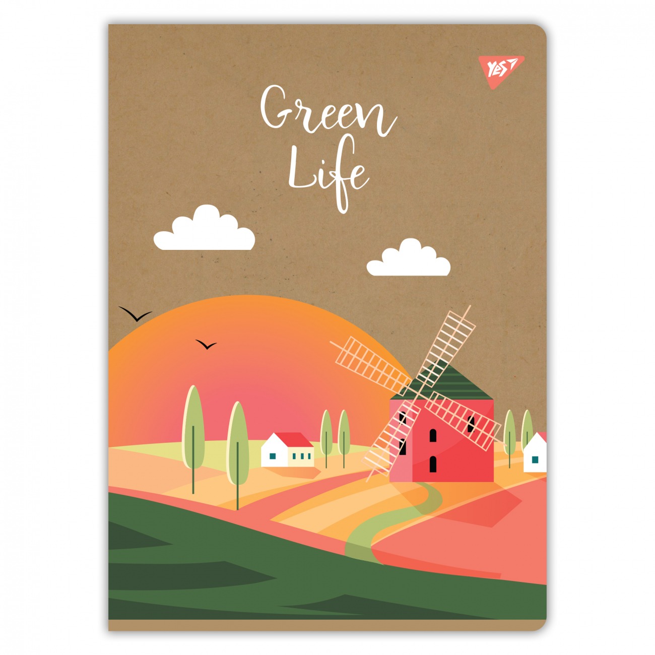 Notebook A4/48 # clip "YES" /681999/ "Green life" kraft (3/60)