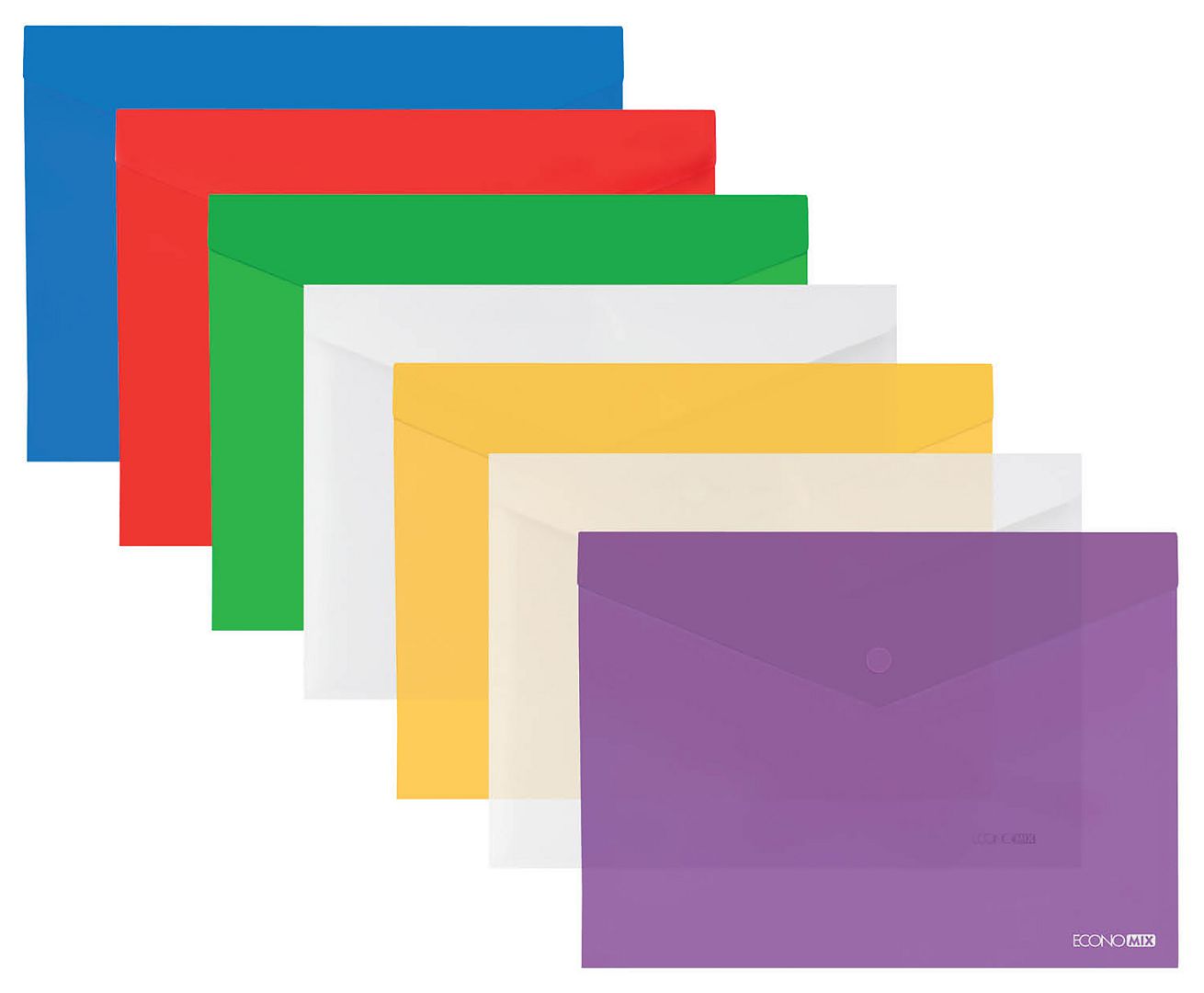 Button-envelope folder A5 "ECONOMIX" /Е 31316/ color mix (12/192)