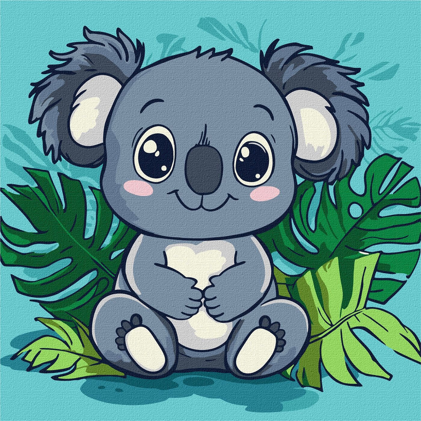 Painting by numbers "Ideyka" /KHO1270/ "Happy Koala" 30x30cm