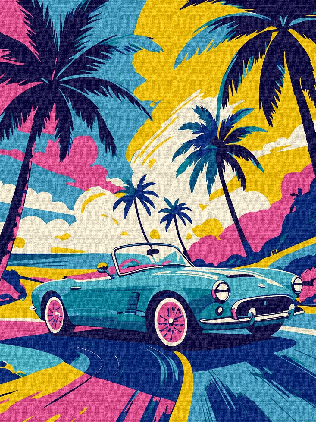 Painting by numbers "Ideyka" /KHO2776/ "Neon Drive" 30x40cm