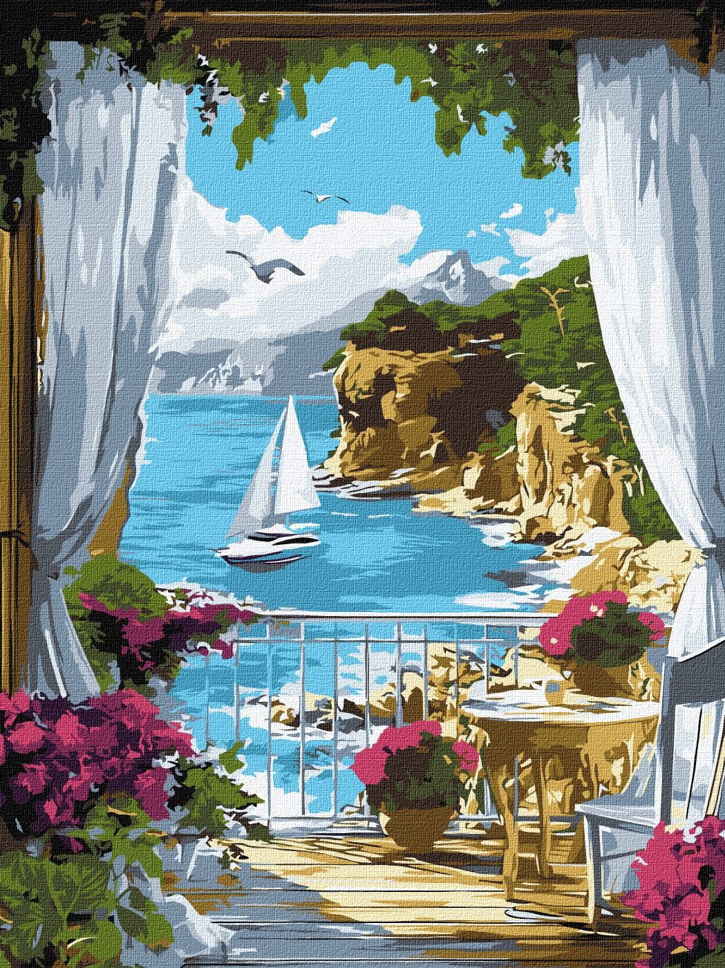 Painting by numbers "Ideyka" /KHO2798/ "Sunny harbor" 30x40 cm