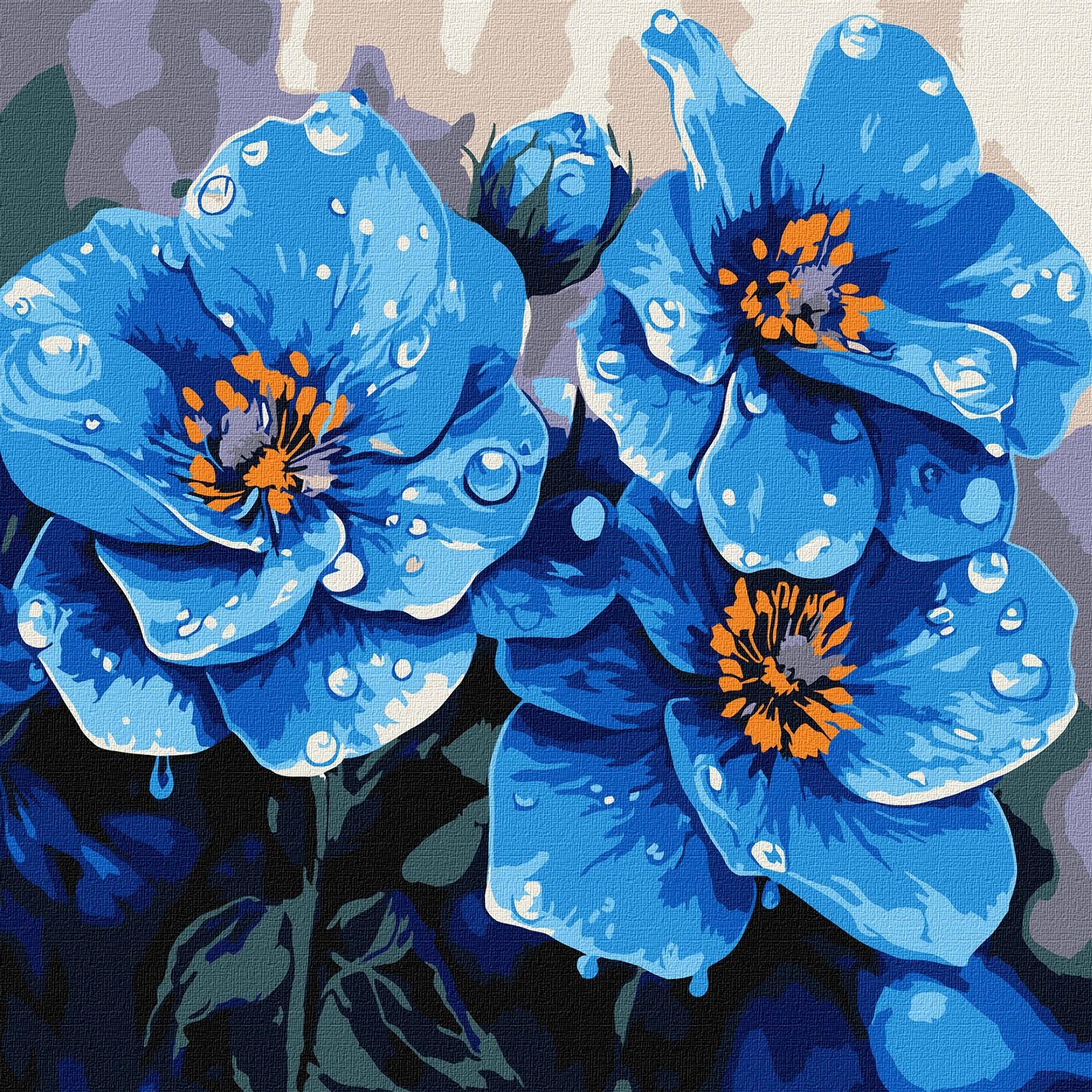 Painting by numbers "Ideyka" /KHO3317/ "Violets every morning" 30x30 cm