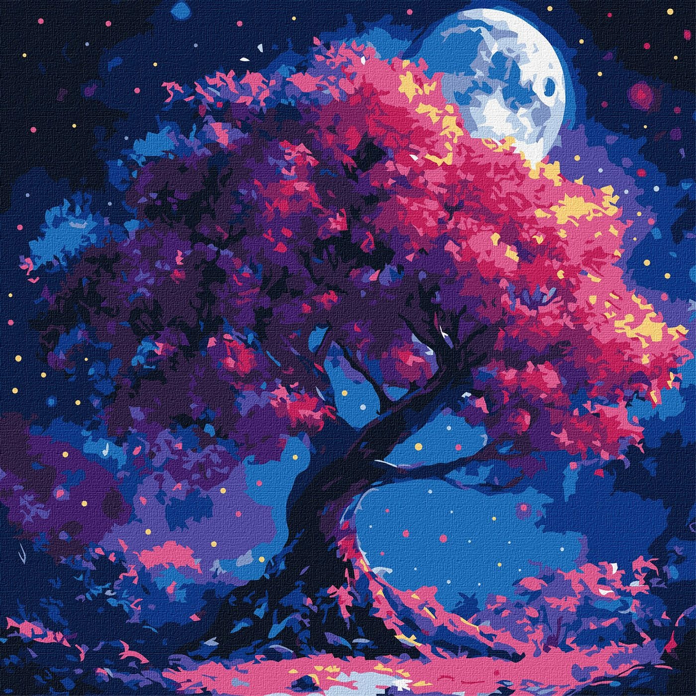 Painting by numbers "Ideyka" /KHO6384/ "Silhouette of a tree" 40x40 cm