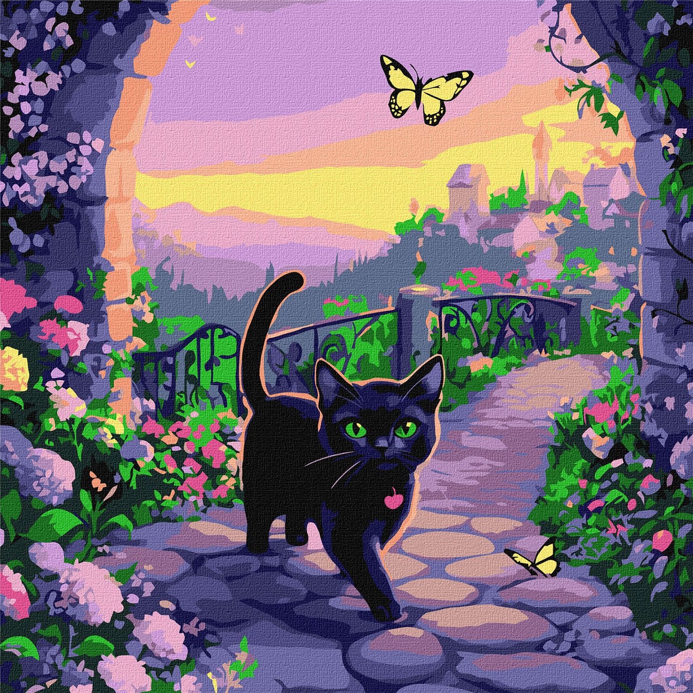 Painting by numbers "Ideyka" /KHO6780/ "Fairy cat" 40x40 cm
