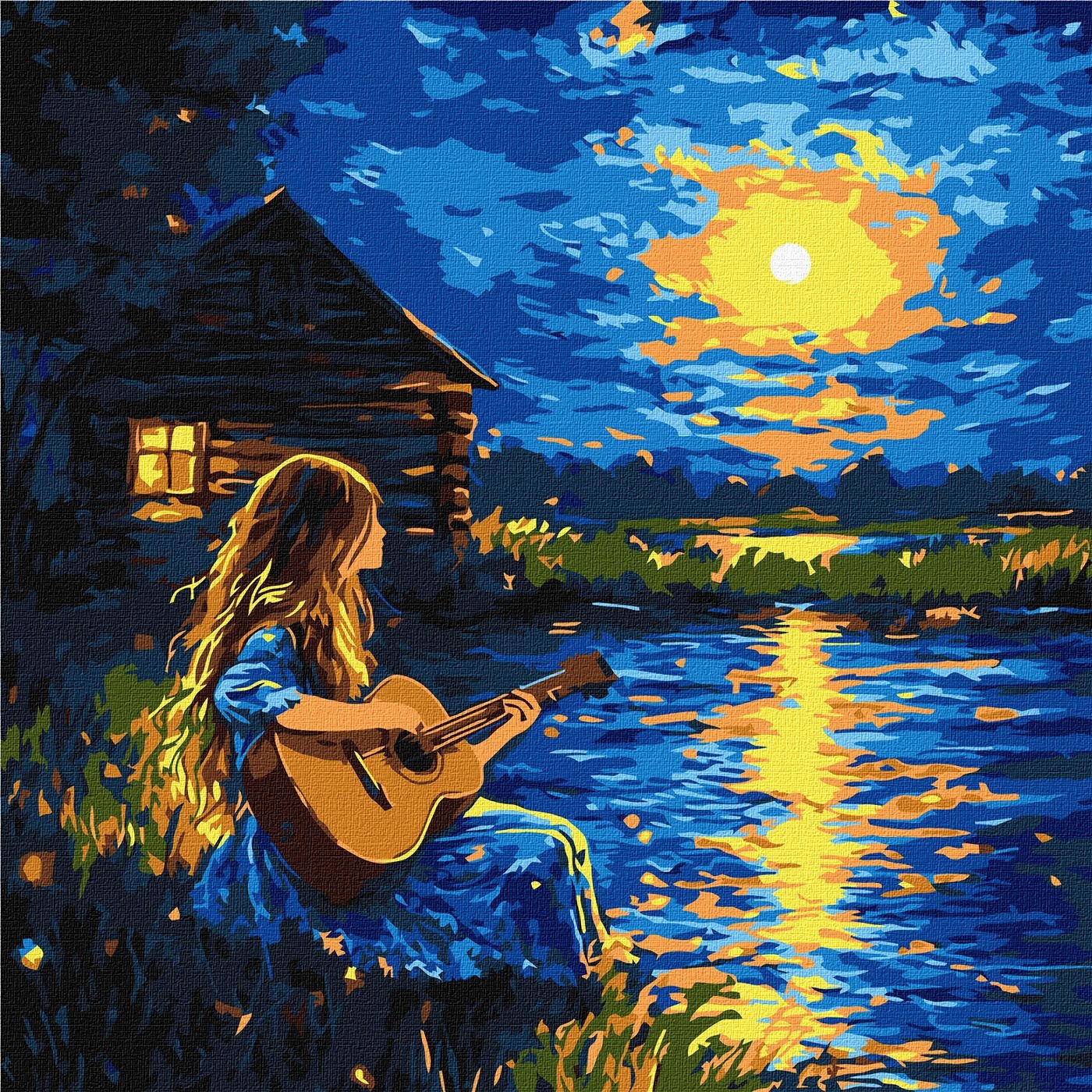 Painting by numbers "Ideyka" /KHO8636/ "Sounds in the dark" 40x40 cm
