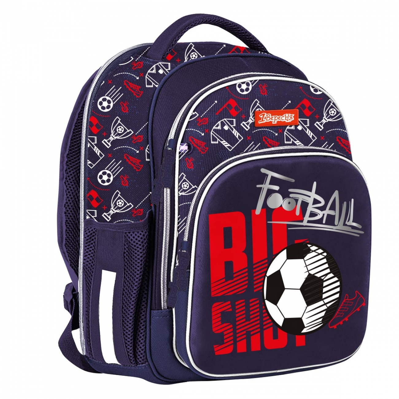 School backpack "1B" /552344/ S-106 "Football", blue (1/6)