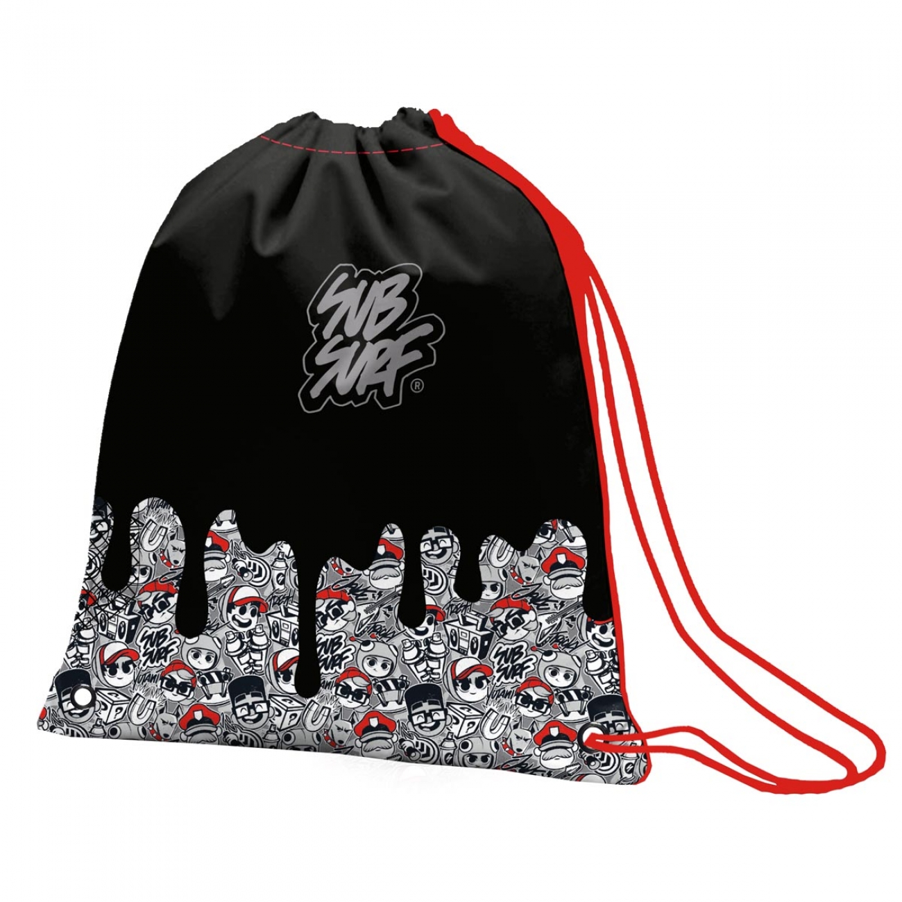 Bag for shoes "YES" /558782/ SB-11 "SubSurf. Black and White", black (1/100)