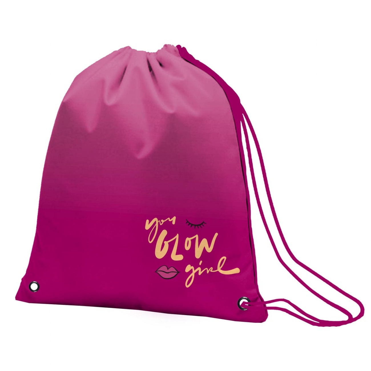 Shoe bag "YES" /558759/ SB-10 "GRL PWR", pink (1/50)