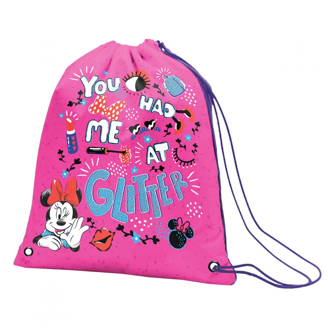 Shoe bag "YES" /558761/ SB-10 "Minnie Mouse", pink (1/50)
