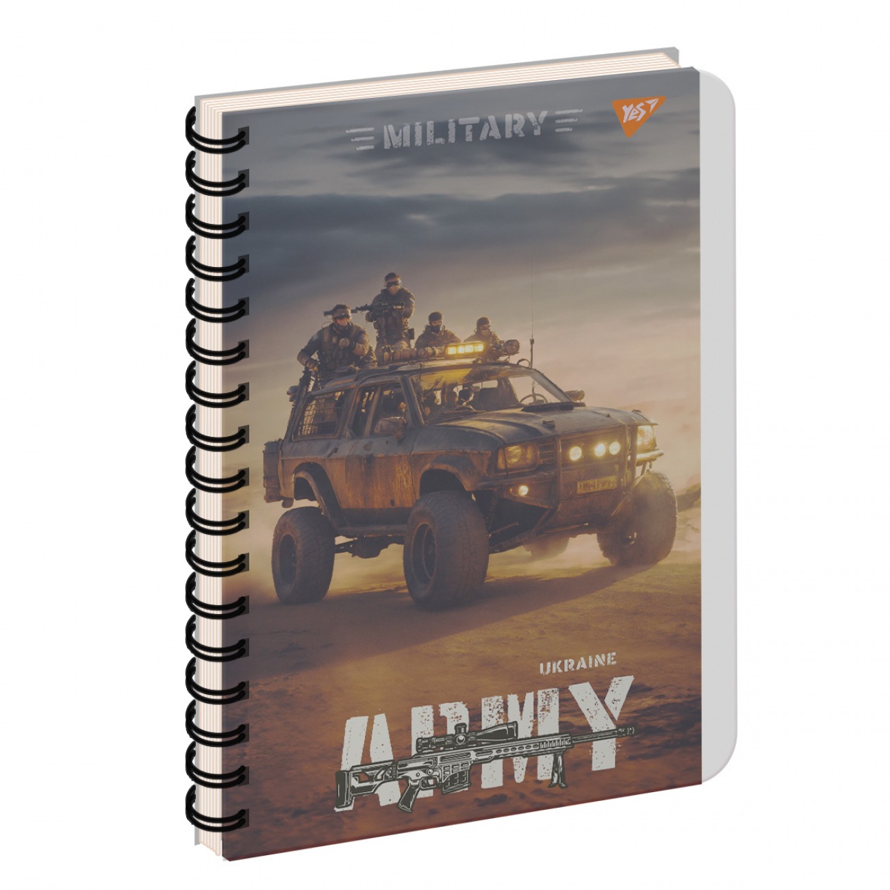 Notebook "YES" A4/144 4 in 1 /681944/ "Army Ukraine", plastic cover, with section. (3/33)
