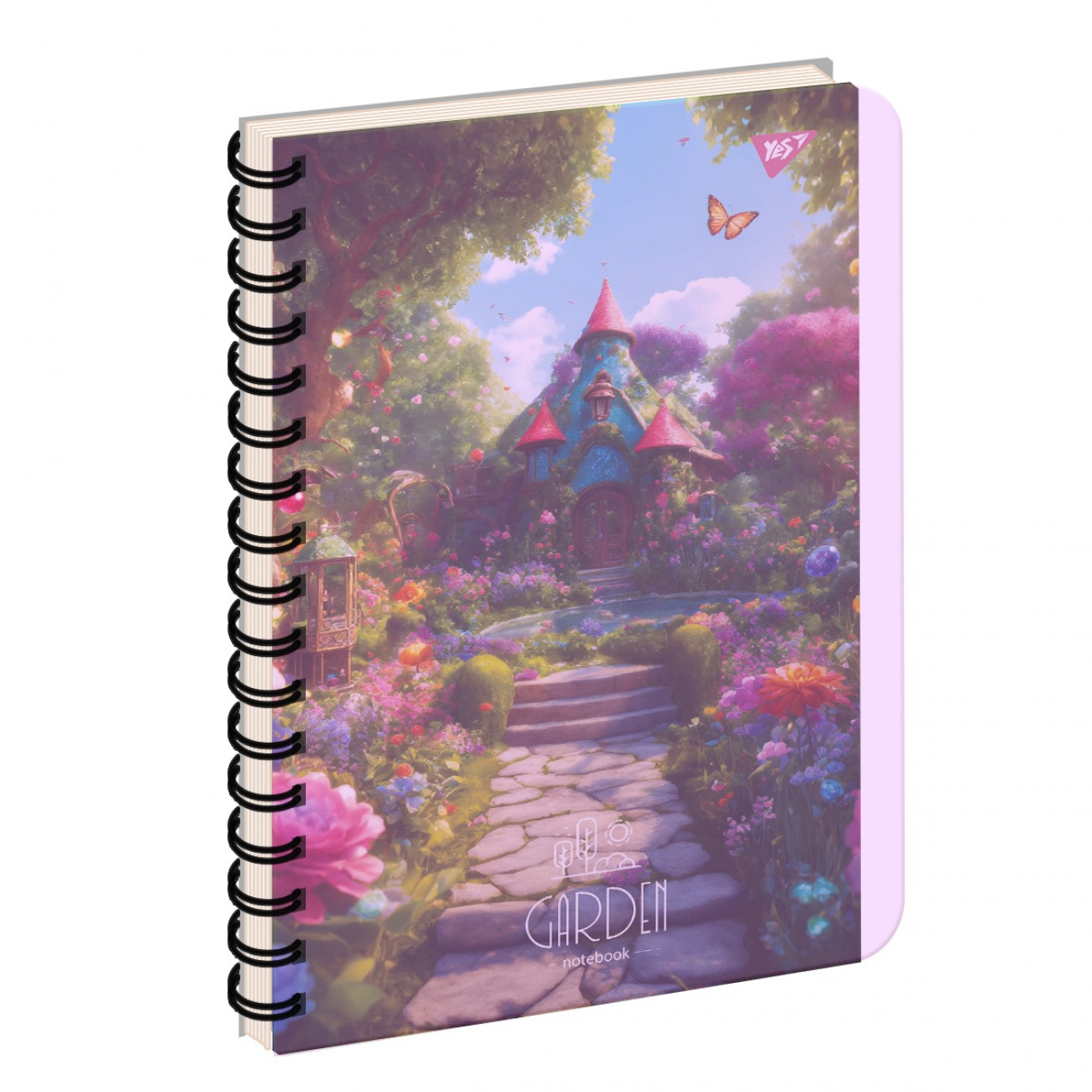Notebook "YES" A4/144 4 in 1 /681947/ "Garden", plastic cover, with section. (3/33)