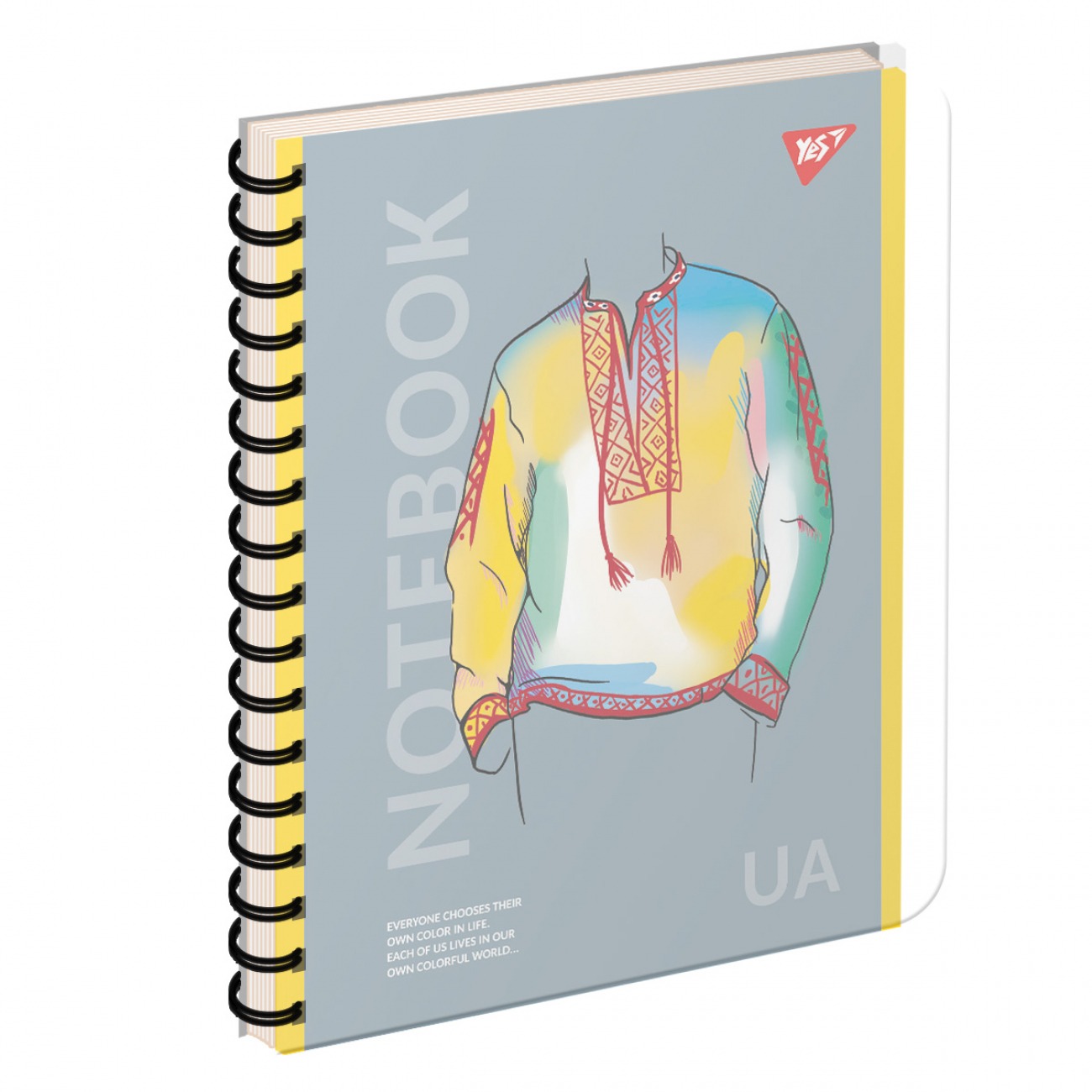 Notebook "YES" A5/144 4 in 1 /681951/ "Notebook UA", plastic cover, with section. (3/30)