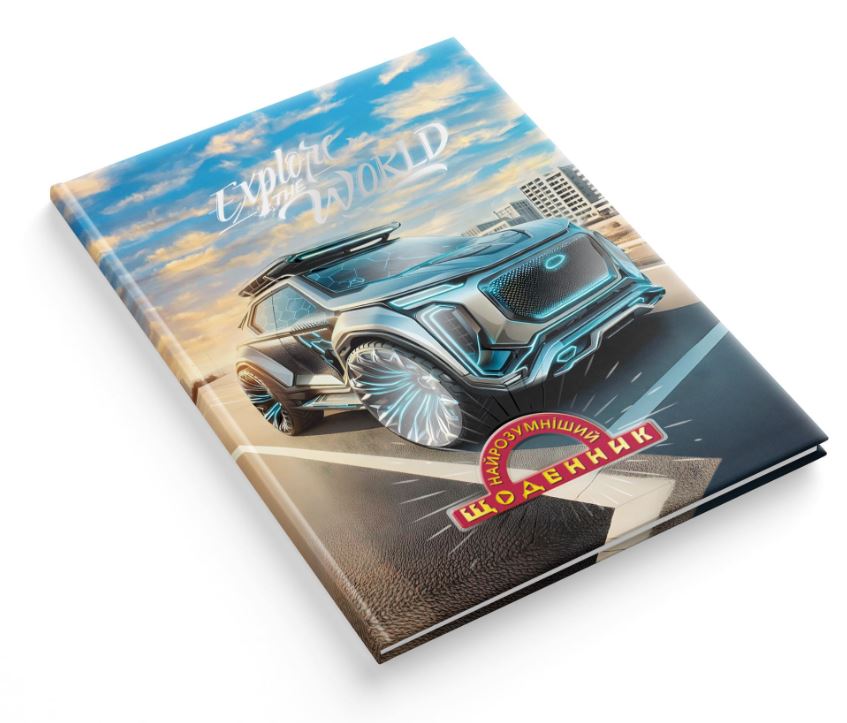 School diary "The Smartest" TV broadcast. /1В3305/ SANDWICH "Modern Jeep" 170x240 mm, matt lam-vib UV-lacquer+tys (1/20)