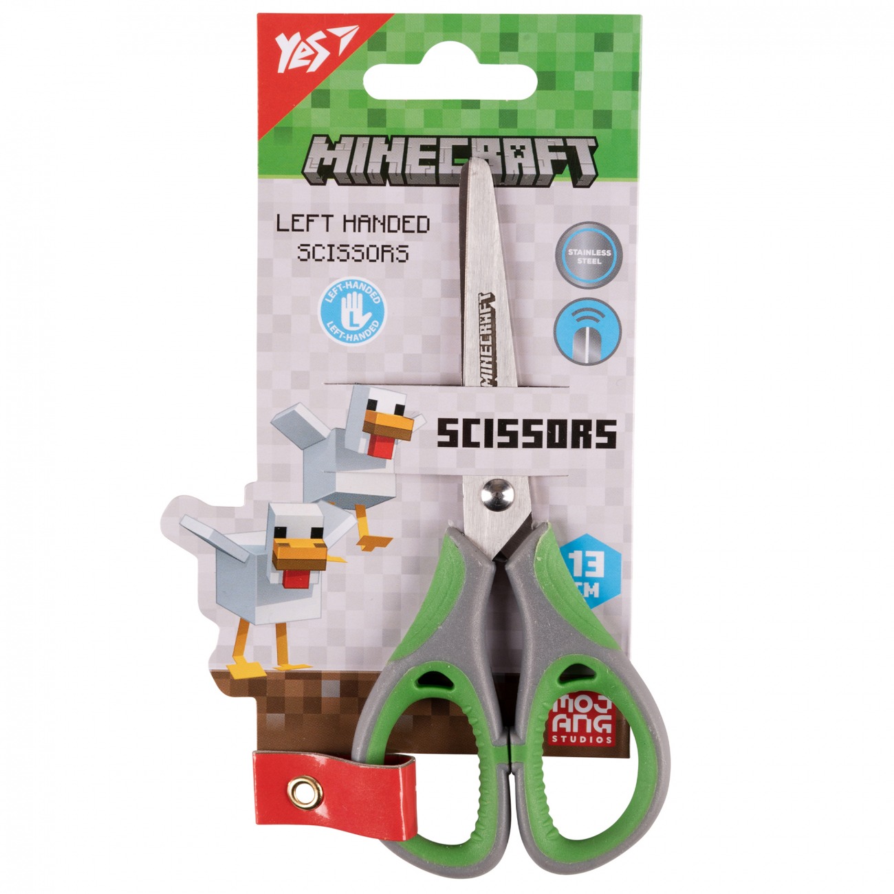 Scissors for Left-handed "Yes" 13cm /480434/ with rubber inserts, "Minecraft" (1/12/360)