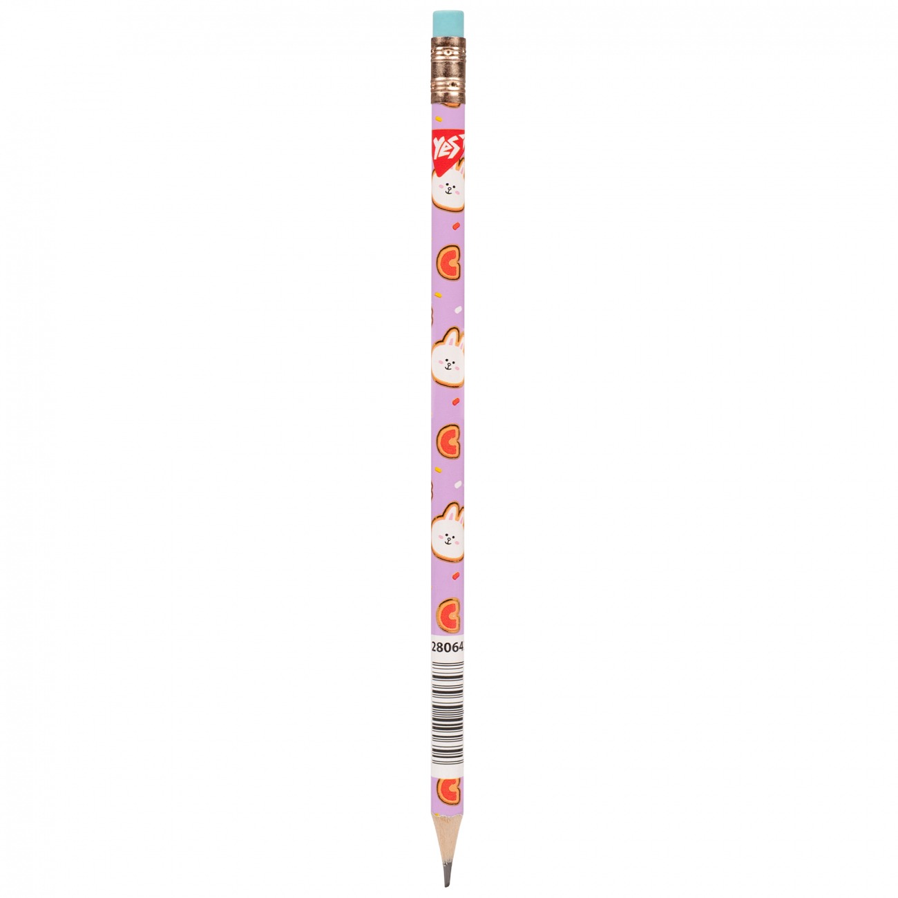 Pencil "Yes" /280643/ "Line Friends. Cony" with eraser round 36pcs/tube, with foil (36/540/2160)