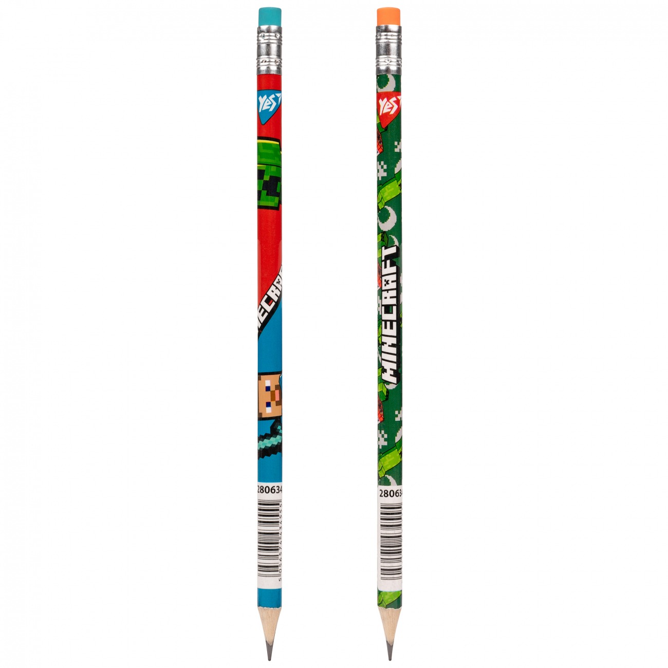Pencil pr. "Yes" /280634/ "Minecraft" with eraser round 36pcs/tube, mix (36/540/2160)