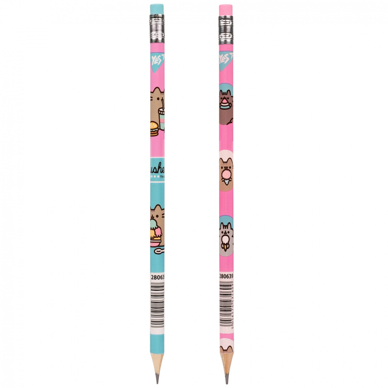 Pencil "Yes" /280639/ "Pusheen. Heroes" with eraser round 36pcs/tube, mix (36/540/2160)