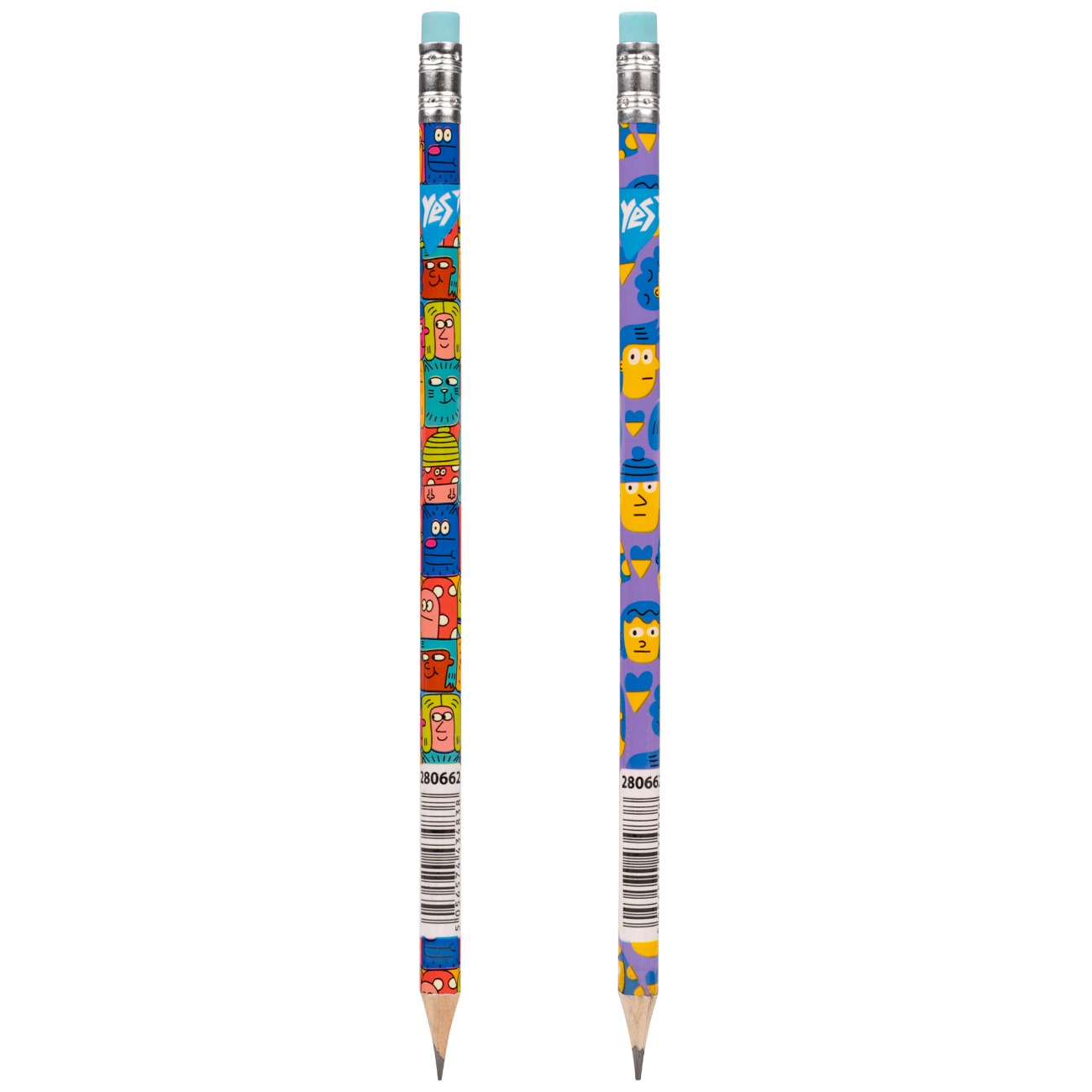 Pencil pr. "Yes" /280662/ "Stand with Ukraine" with eraser round 36pcs/tube, mix (36/540/2160)
