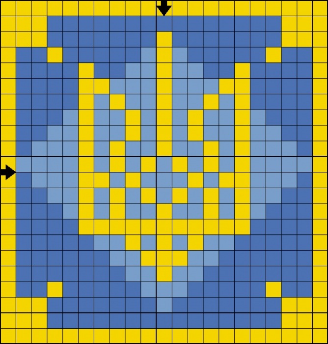 Набір для творчості зі стразами (наліпка) "Go to art" /189551/ "Тризуб" 10*10  см (1/5)