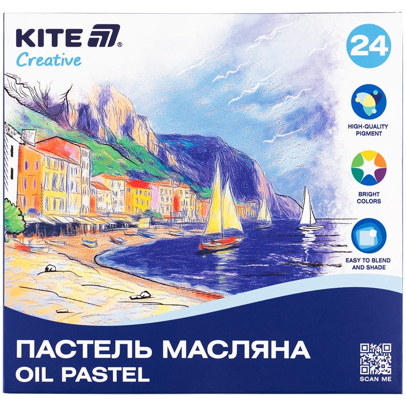 Пастель масляна "KITE" /K-200-24/ 24 кол. "Creative" (1/12/48)