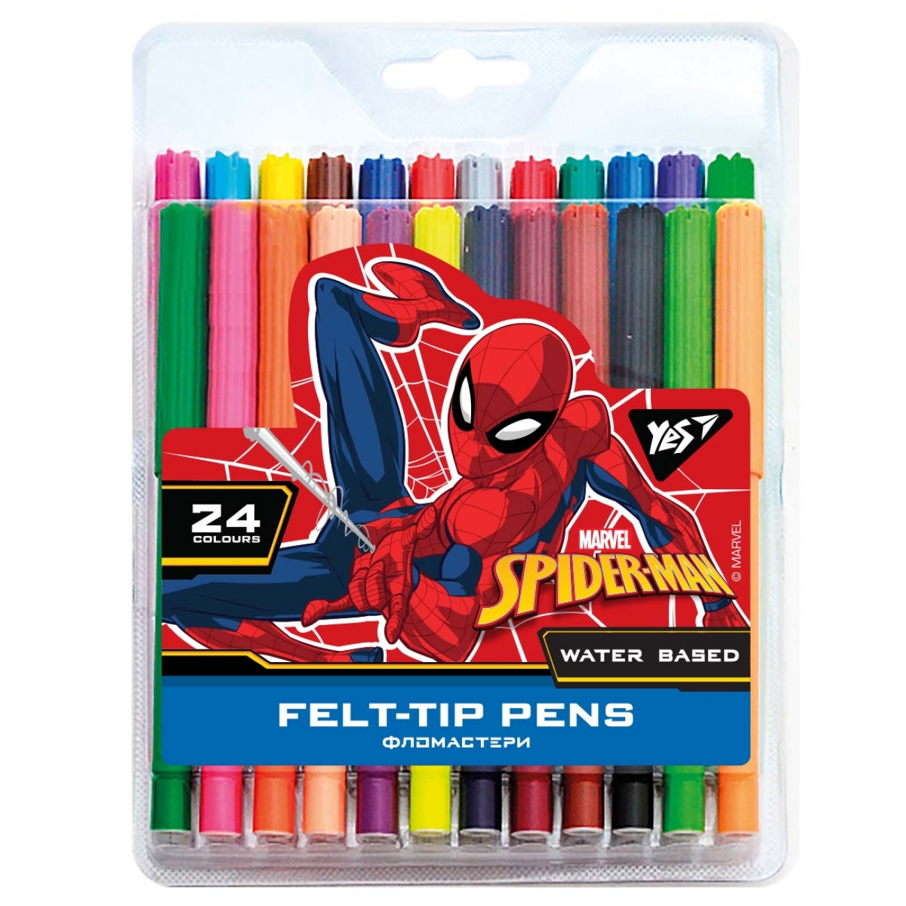 Felt-tip pens "YES" 24 pcs. /650509/ "Marvel.Spiderman" (1/12/96)