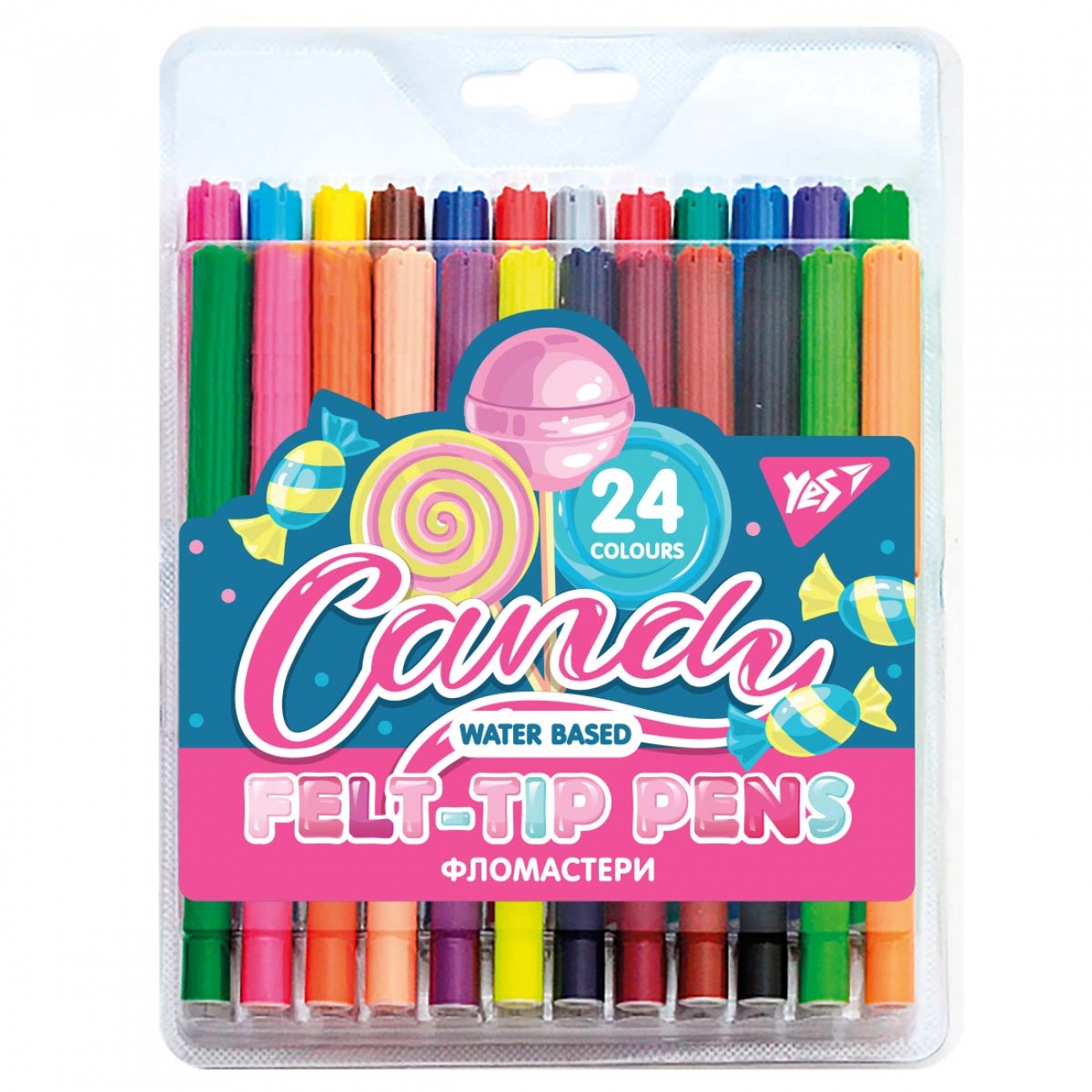 Felt-tip pens "YES" 24 pcs. /650507/ "Sweet Cream" (1/12/96)