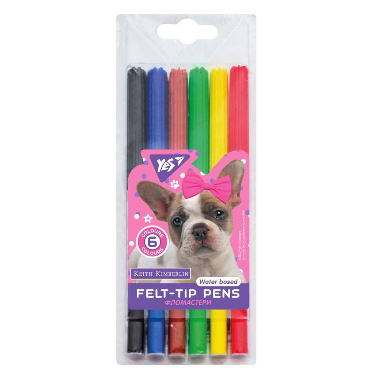"YES" felt-tip pens 6 pcs. /650510/ "Keith Kimberlin" (1/24/384)