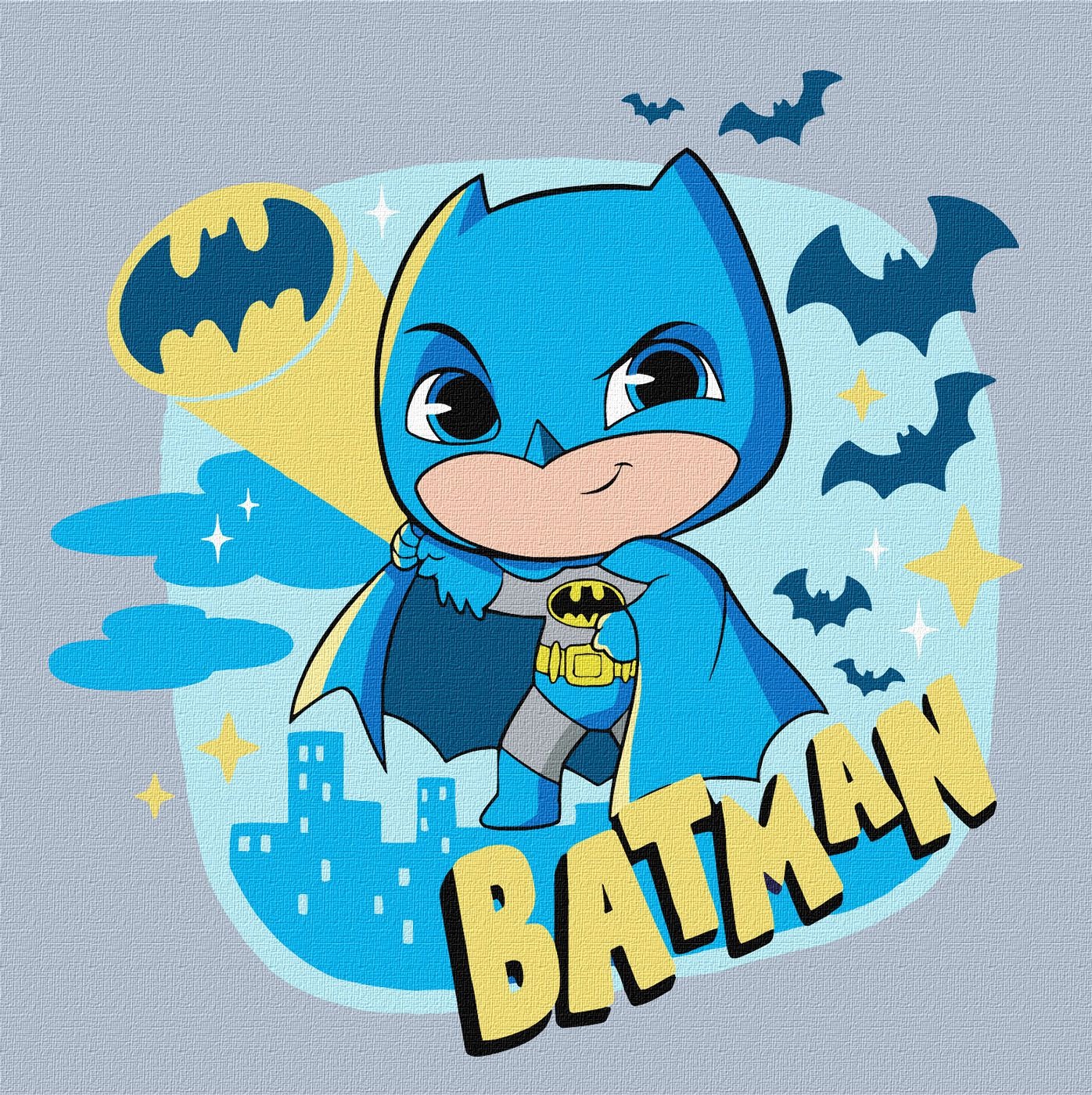 Paint by number "Ideyka" /KHO1342/ "Batman: Hero of Darkness" 25*25cm