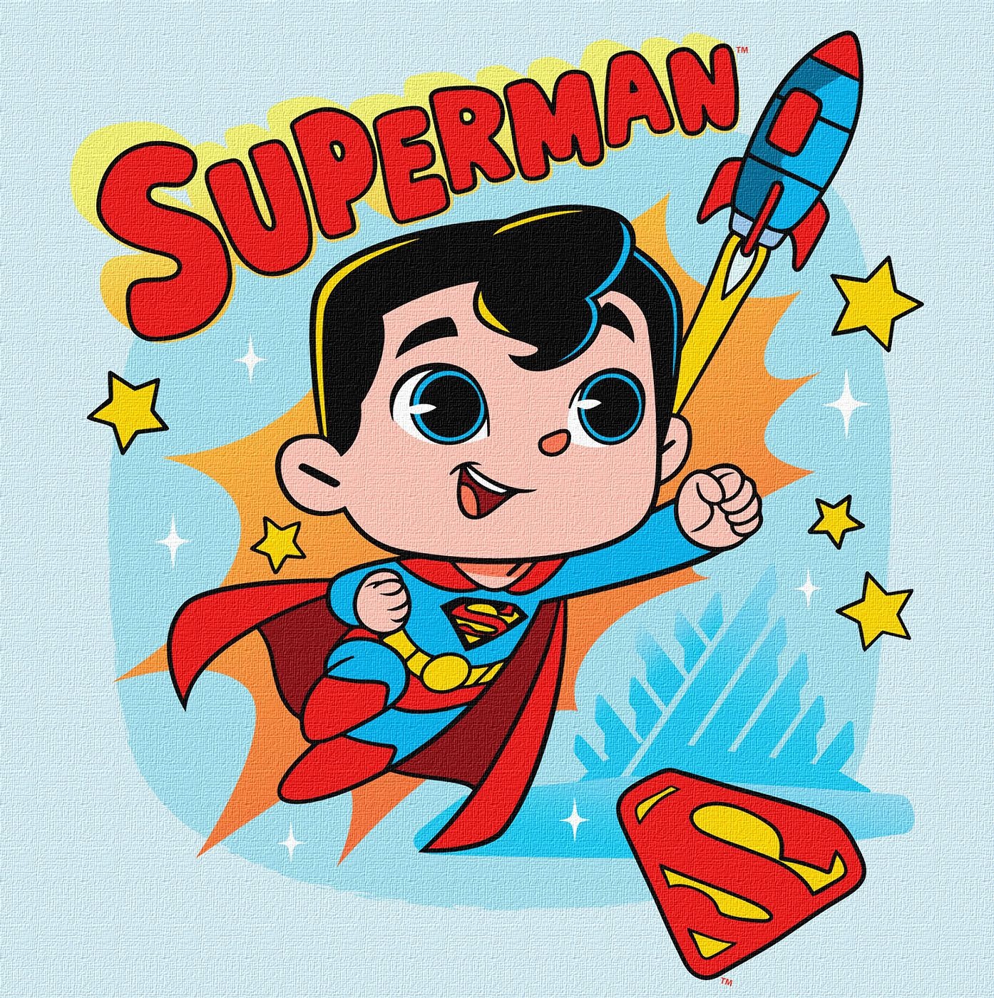 Painting by numbers "Ideyka" /KHO1341/ "Superman: Flight to the stars" 25*25cm