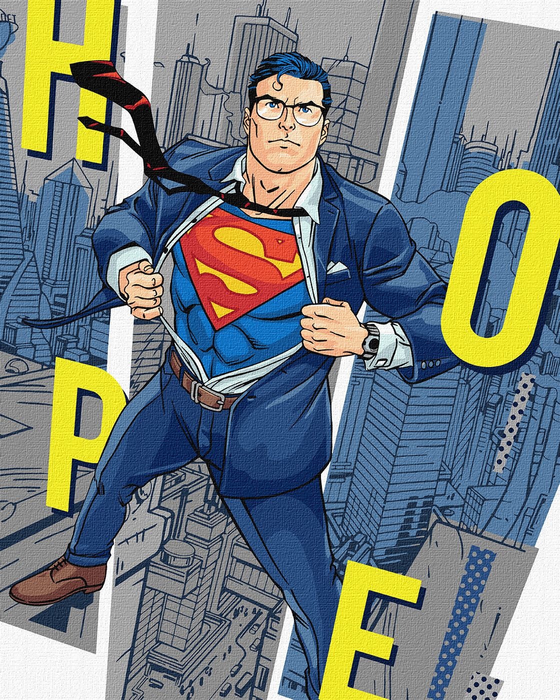 Painting by numbers "Ideyka" /KHO8714/ "Superman: Hope" 40*50cm