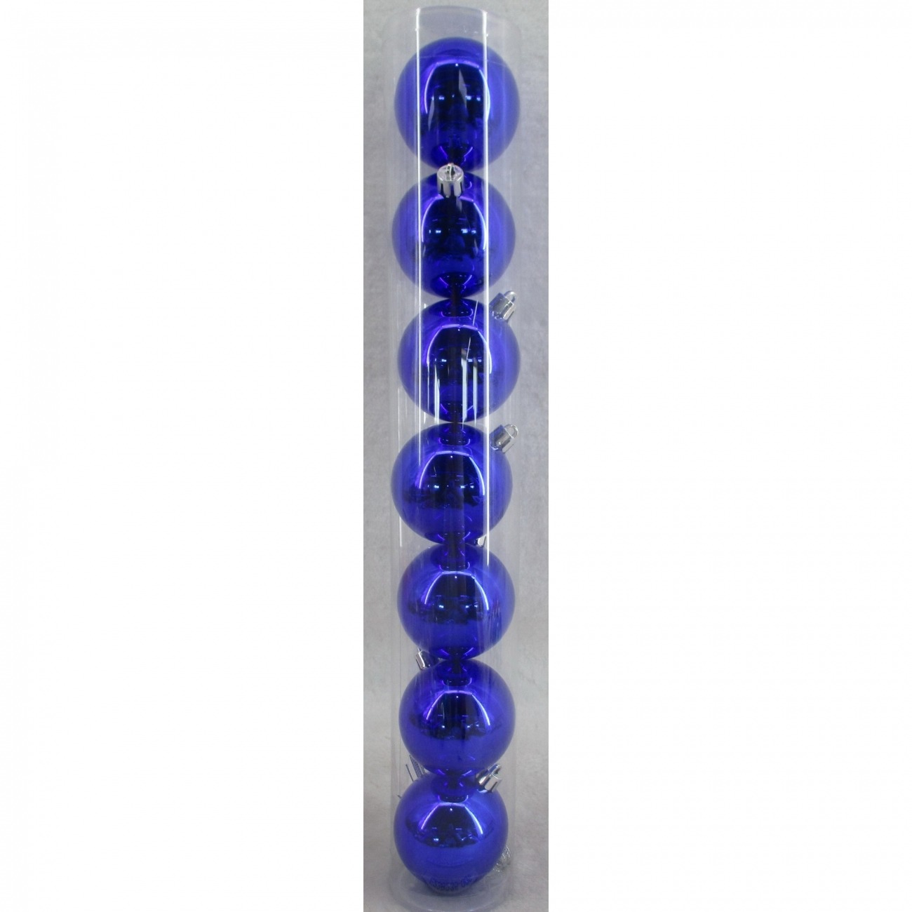 Set of Christmas balls "Novogod'ko" /974896/ plastic, d-6 cm, 7 pcs/pack, blue (1/48)