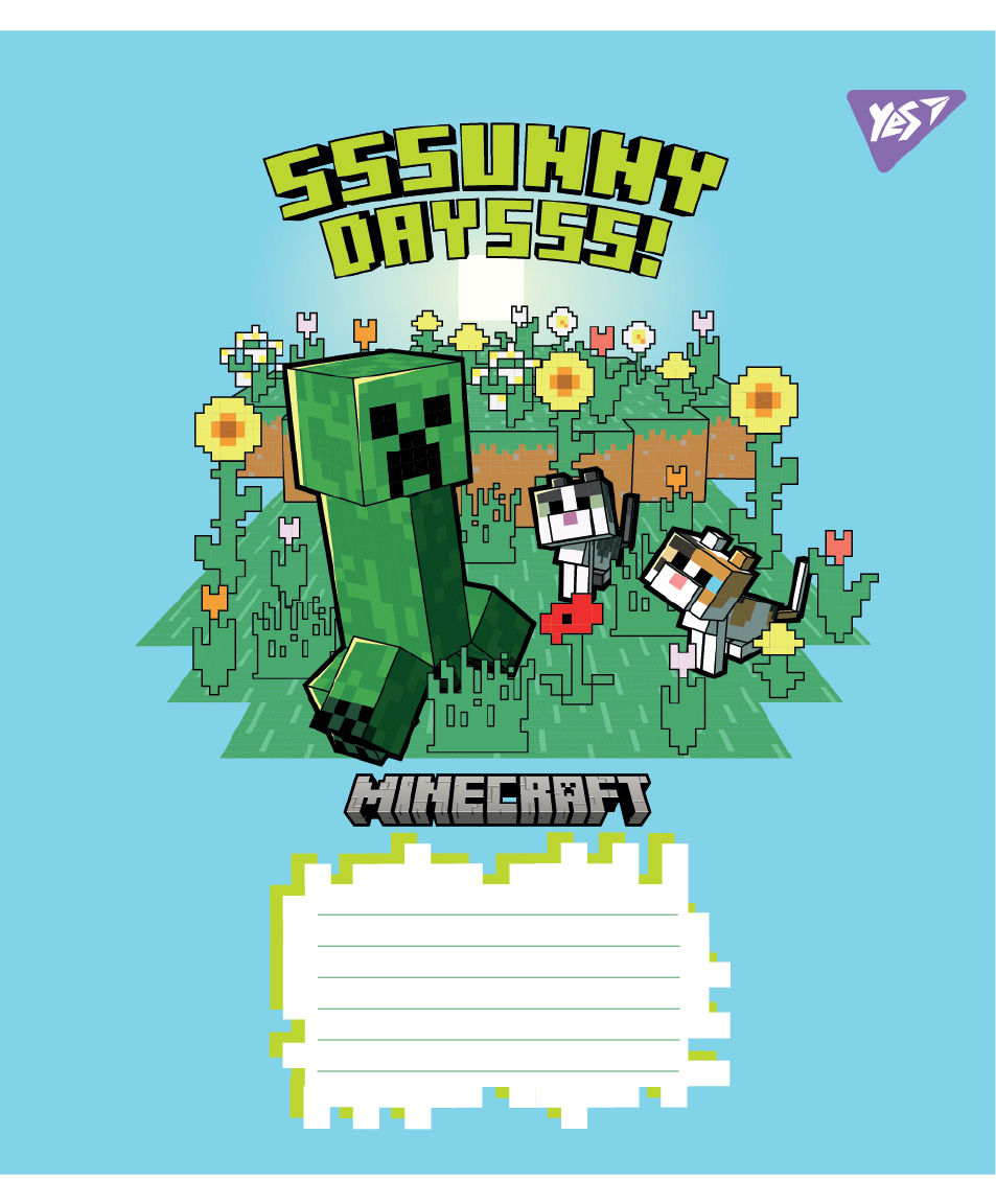Student's notebook "YES" 18 sheets == /767587/ "Minecraft Flowers" (25/400)